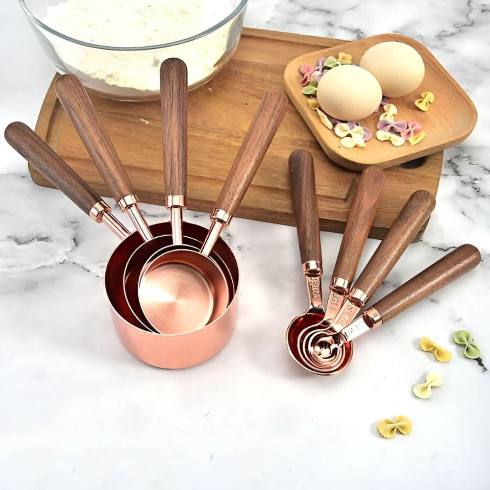 Luxora Elite Measuring Set in Stainless Steel with Copper Finish