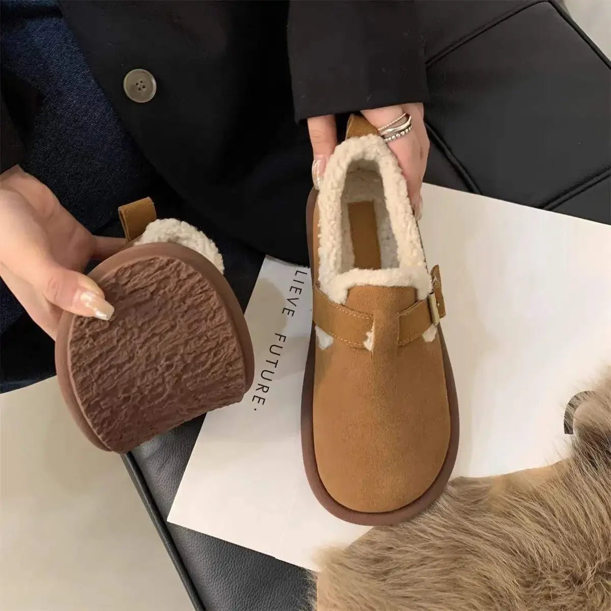 WarmStep Classic Slip-On Sneakers with Plush Fleece Lining