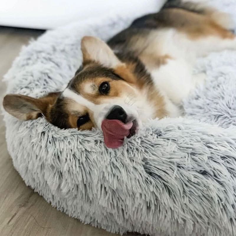 PlushPaw Serenity Faux Fur Dog Bed for Ultimate Comfort