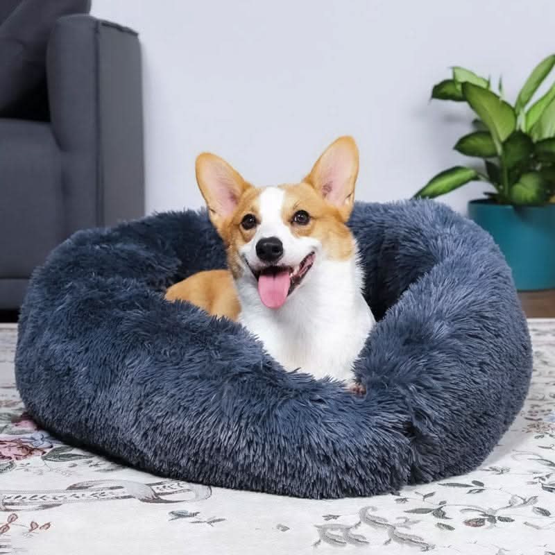 PlushPaw Serenity Faux Fur Dog Bed for Ultimate Comfort