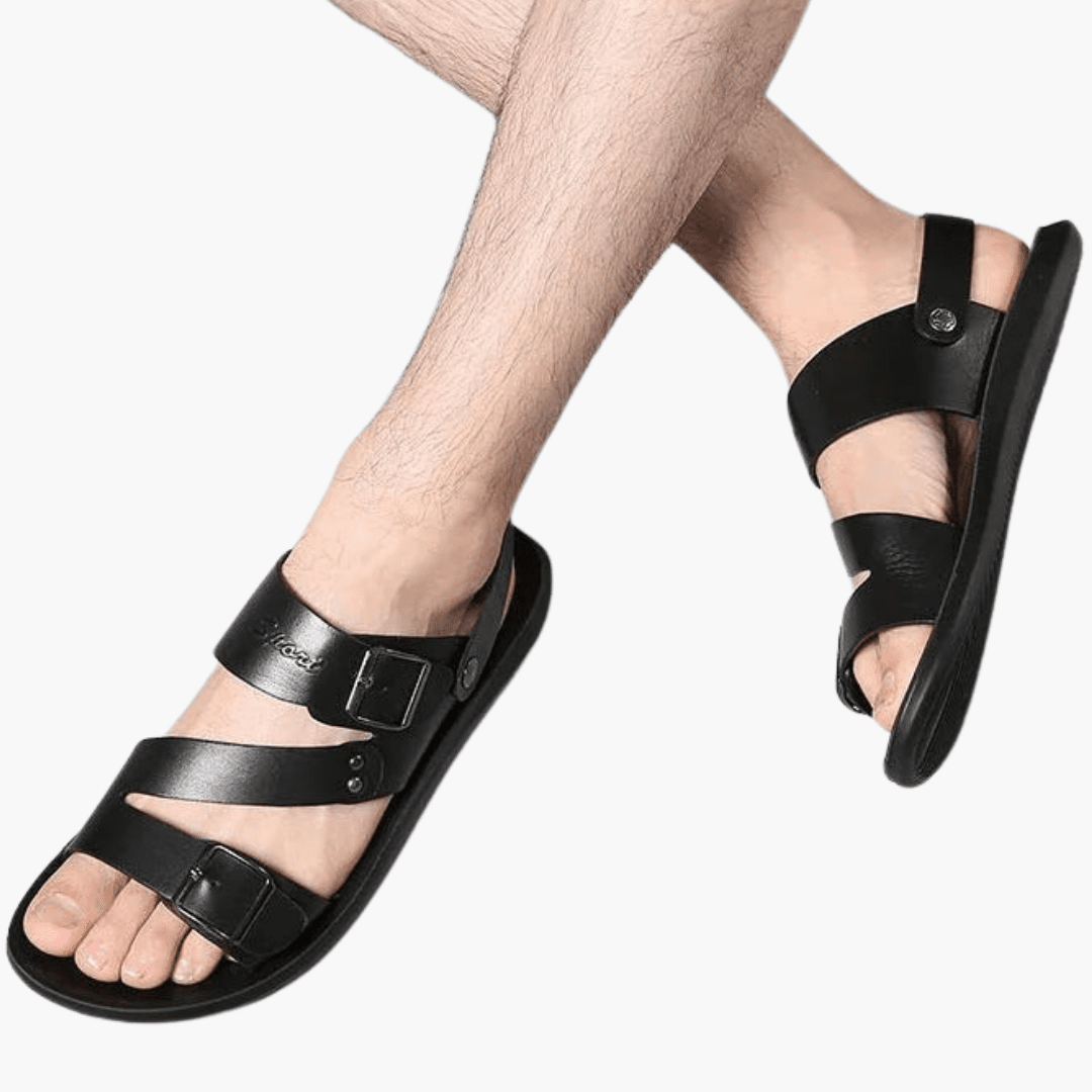 ComfortWave Adjustable Men's Sandals with Crossed Straps