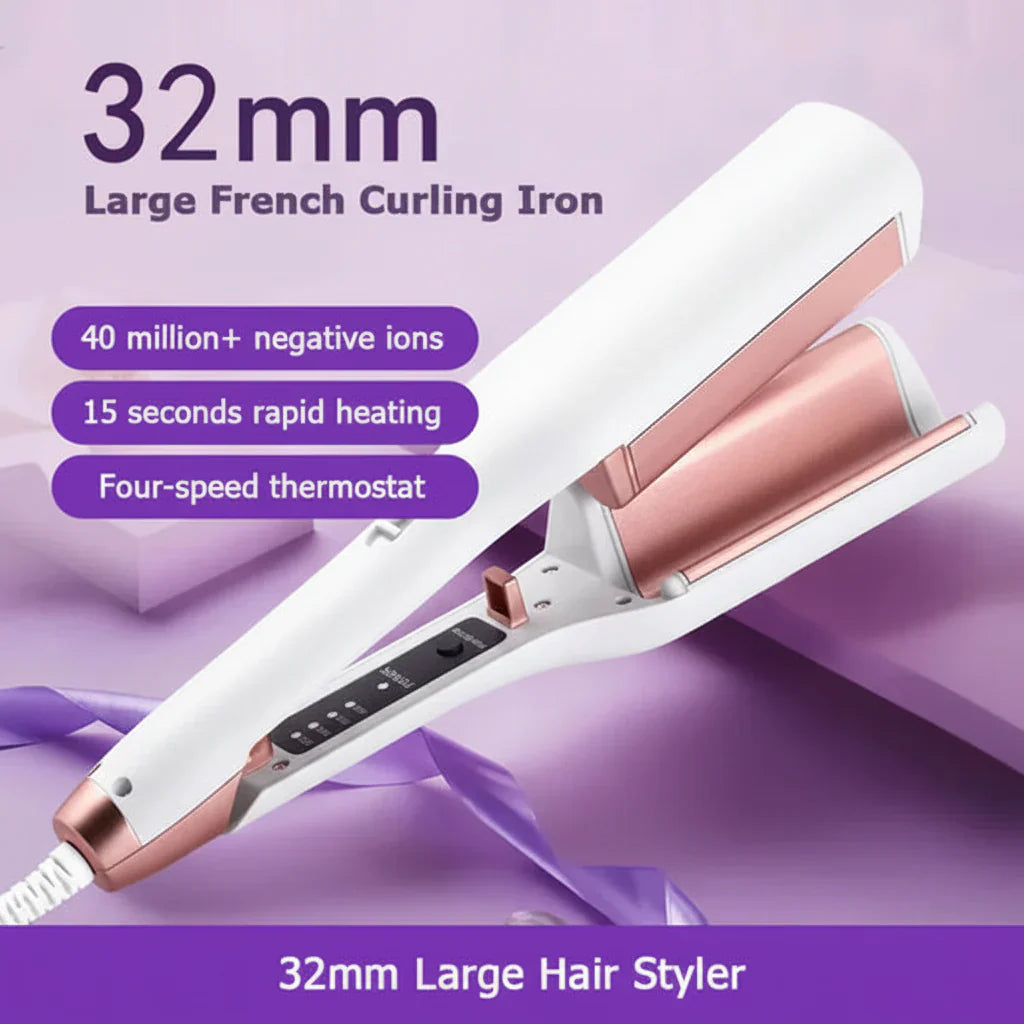 Dual Barrel Curling Wand for Effortless, Luscious Waves