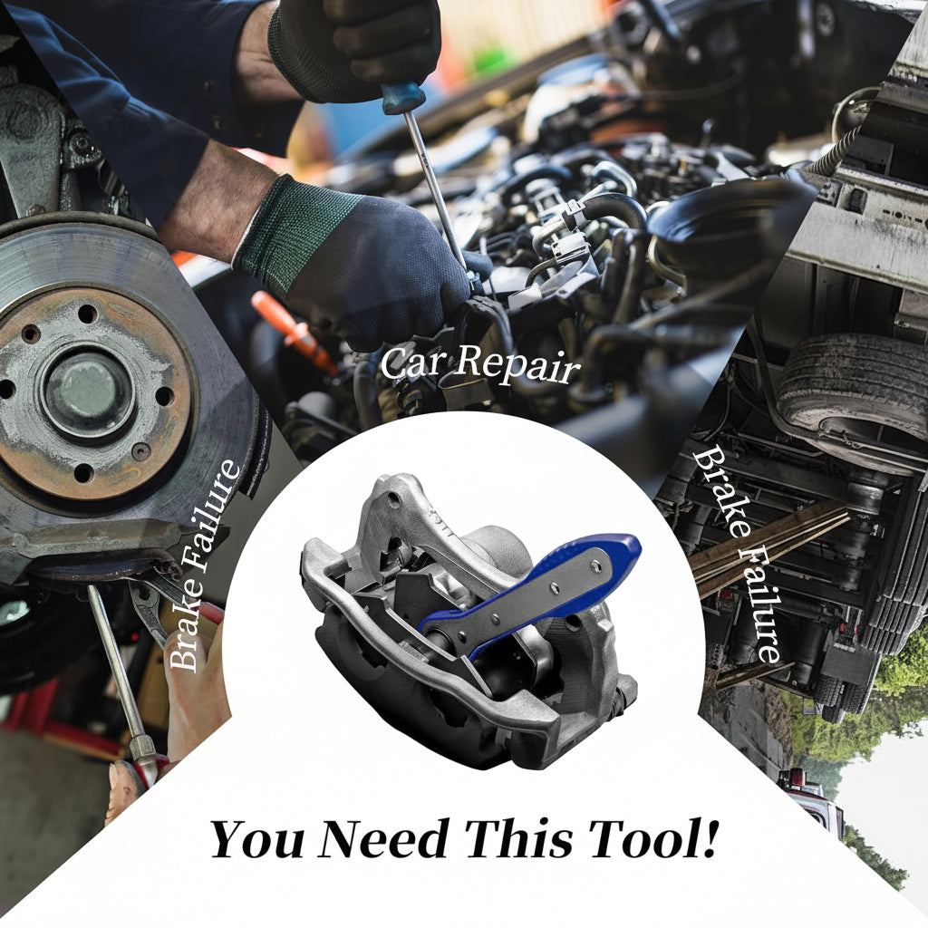 Effortless Brake Pad Replacement Tool with Ratcheting Mechanism