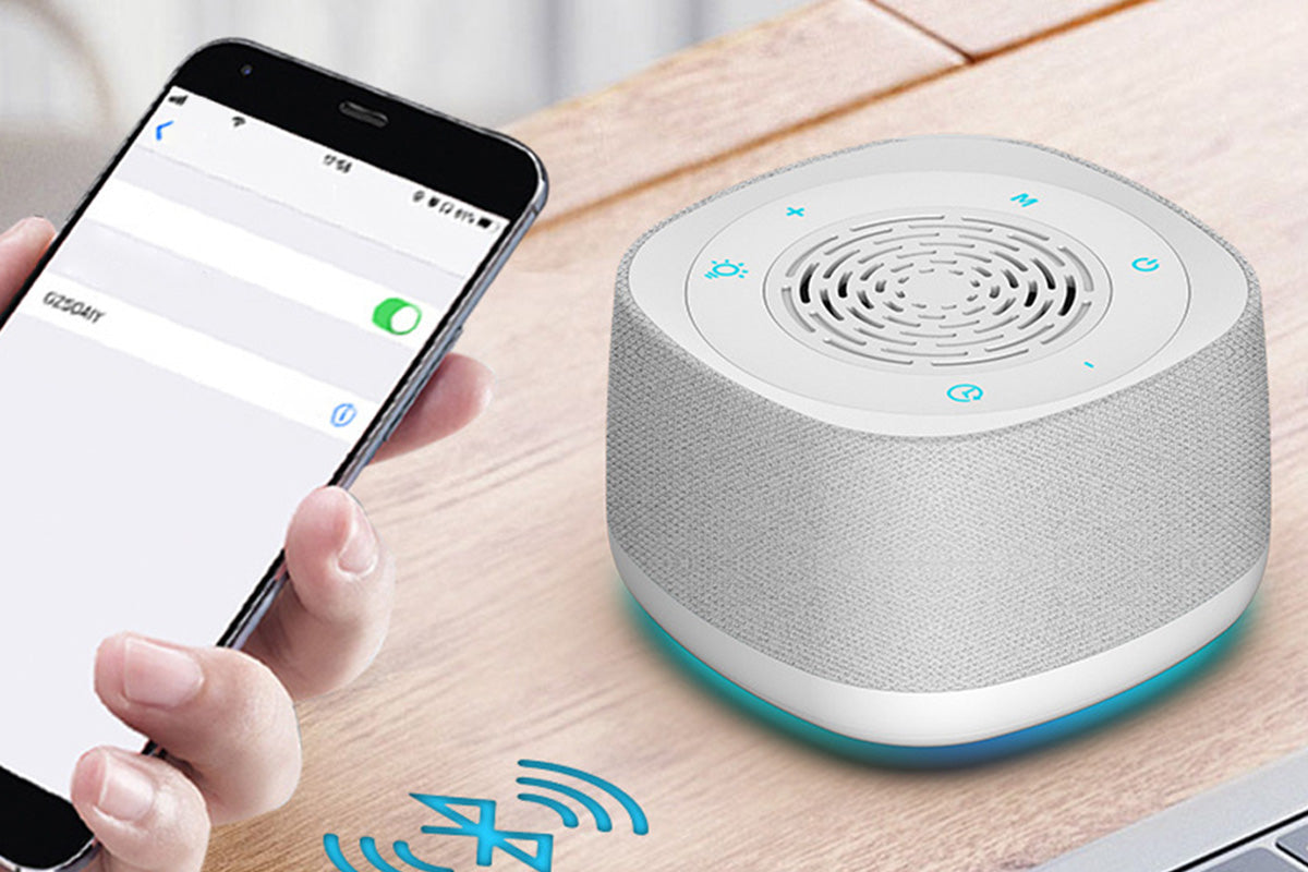 White Noise Sound Machine with Alarm and Breathing Light for Relaxation