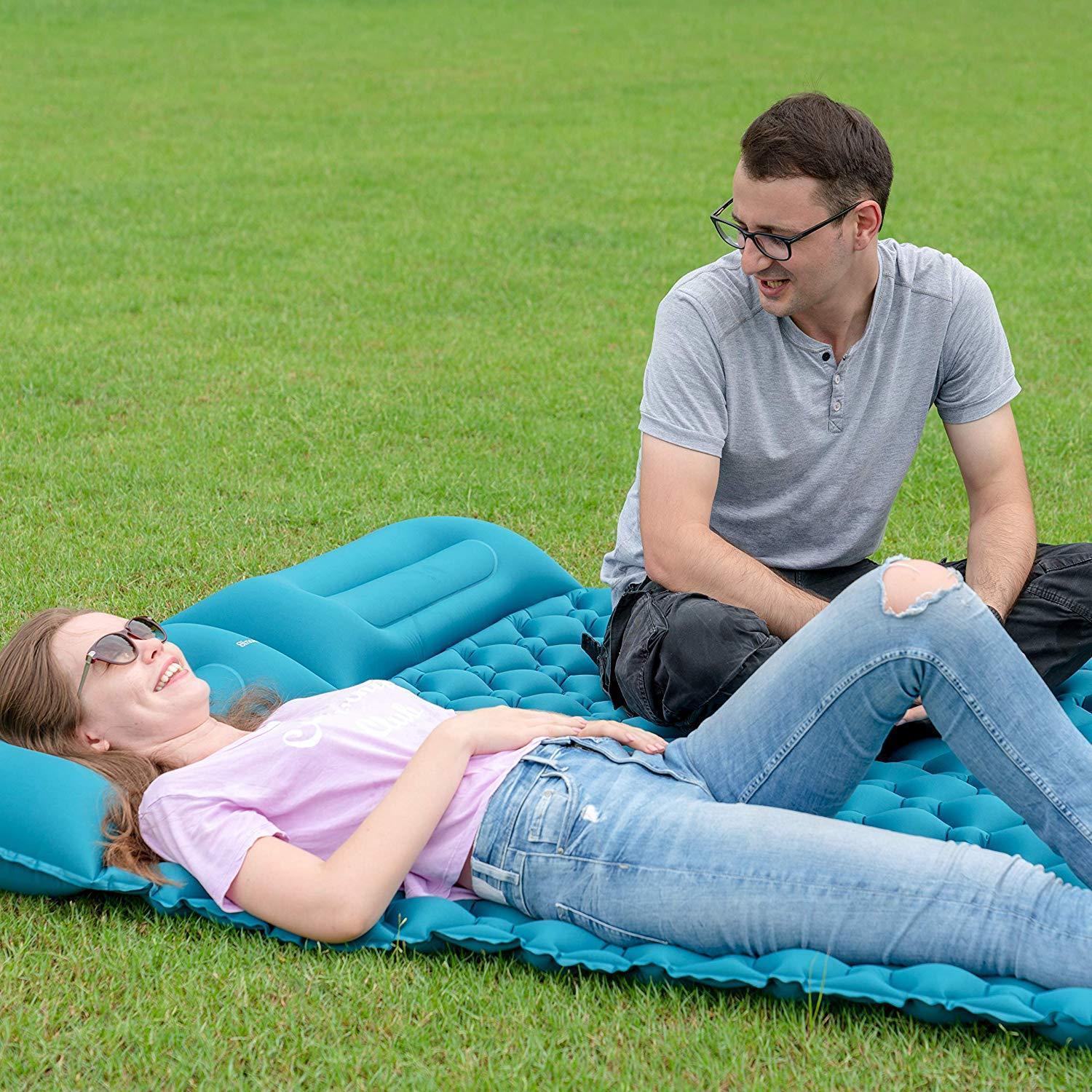 Portable Inflatable Camping Mattress – Waterproof with Simple Inflation