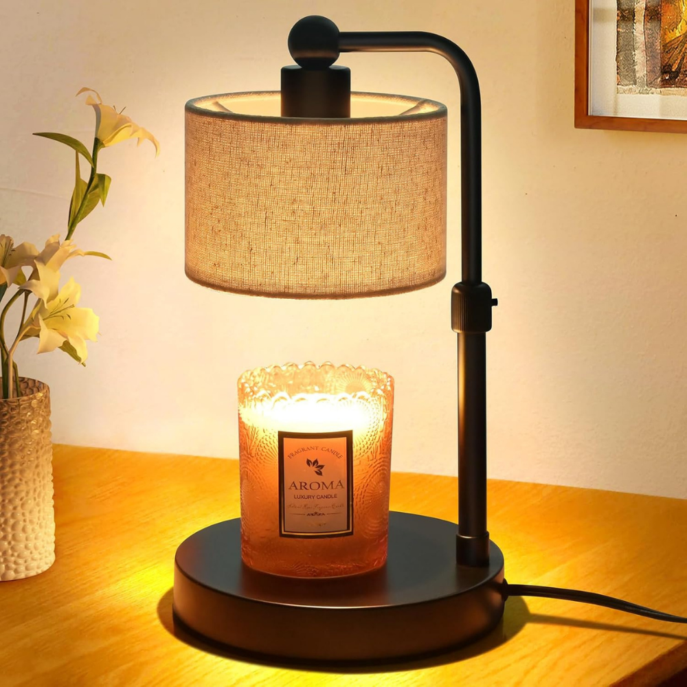 ScentGlow Lamp - Safe & Adjustable Candle Warmer with Timer