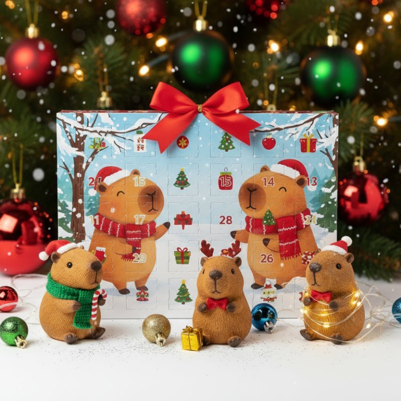 Cheerful Capybara Countdown Calendar for Kids' Holiday Joy