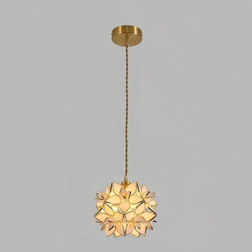 Luminous Seashell Pendant Light - Handcrafted Glow Fixture