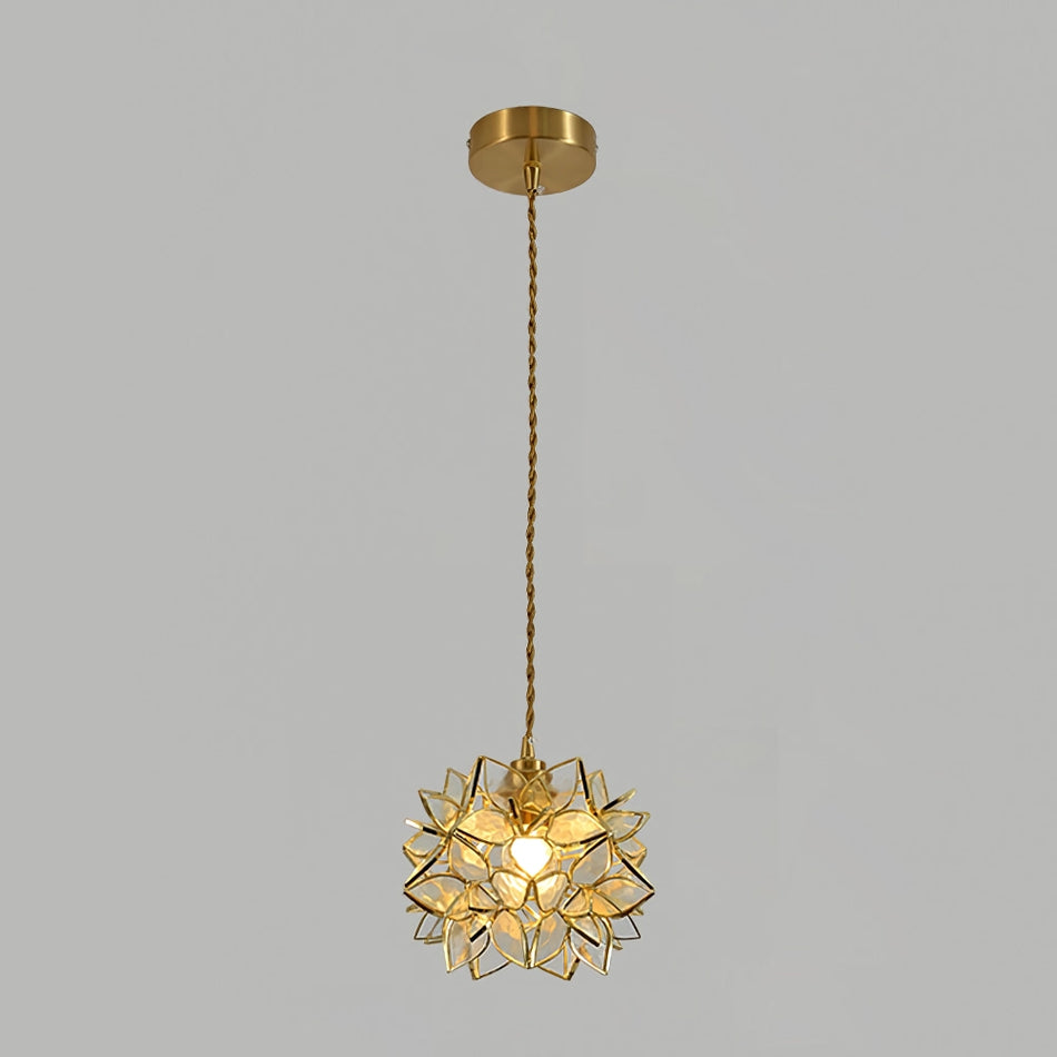 Luminous Seashell Pendant Light - Handcrafted Glow Fixture