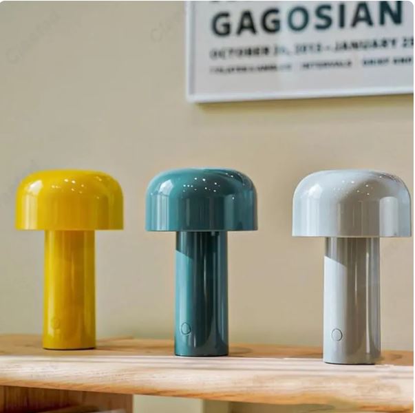LunaGlow Wireless Mushroom-Shaped Ambient Table Lamp