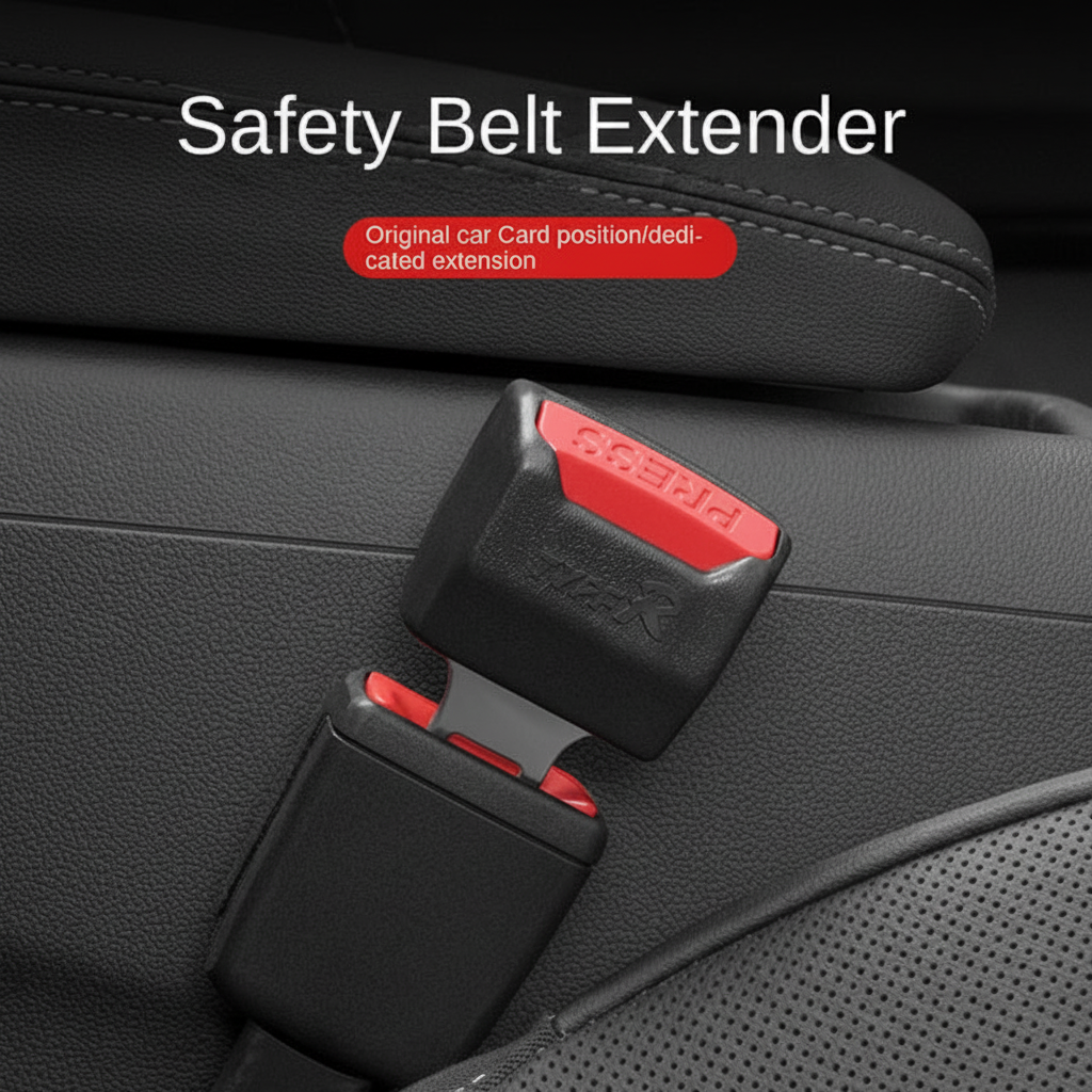 Universal Seat Belt Extension Clips for Enhanced Safety - 2 Pack