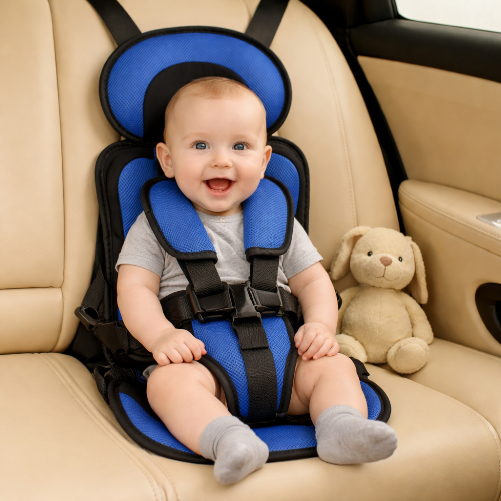 Travel-Friendly Child Booster Seat with Secure Harness