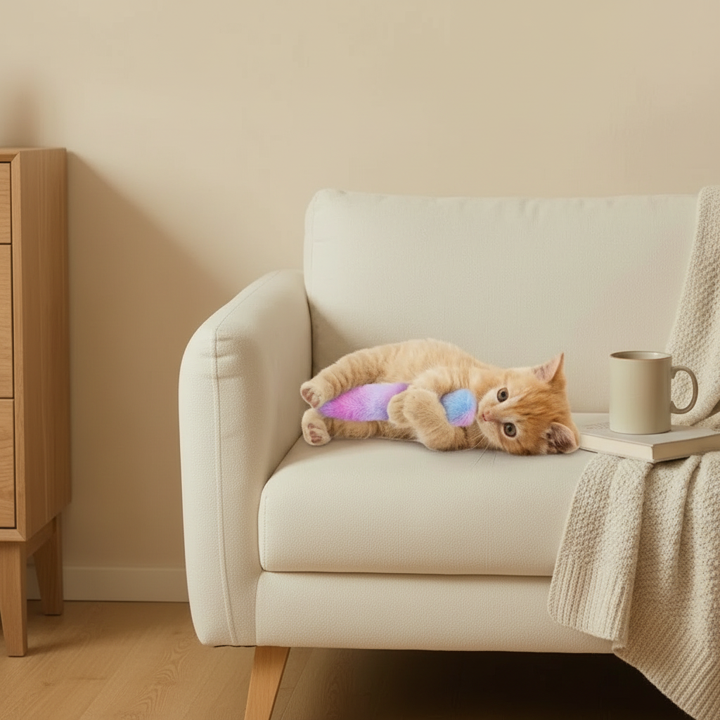 Cozy Kitty Kick Pillow – Engaging Catnip Playtime Toy