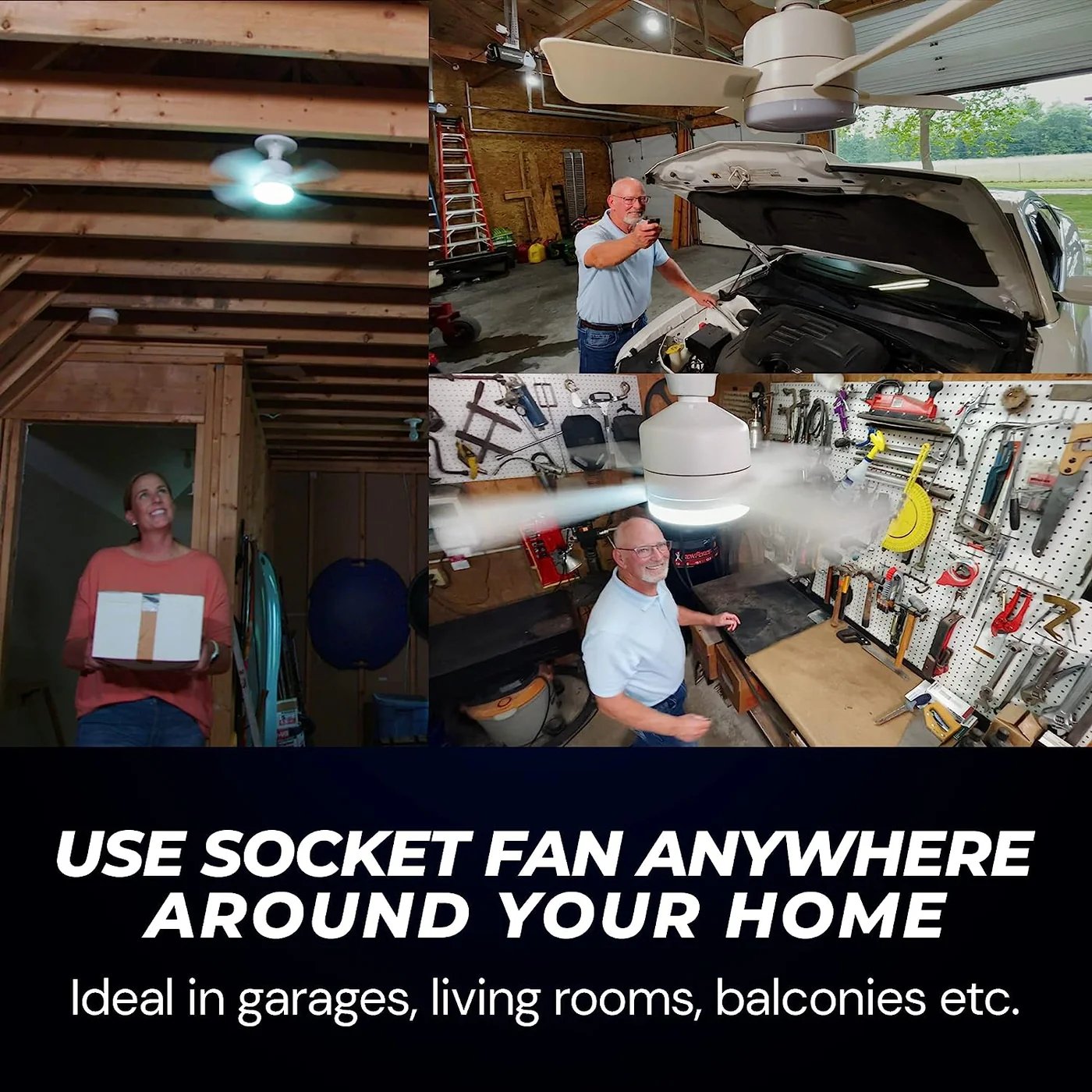 Remote-Controlled Lighted Ceiling Fan – Portable Fan and Light Combo