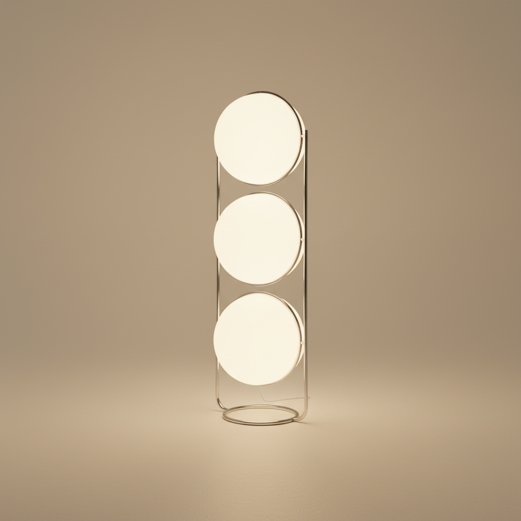 LunaGlow Contemporary Glass Pendant Light with Silver Accents
