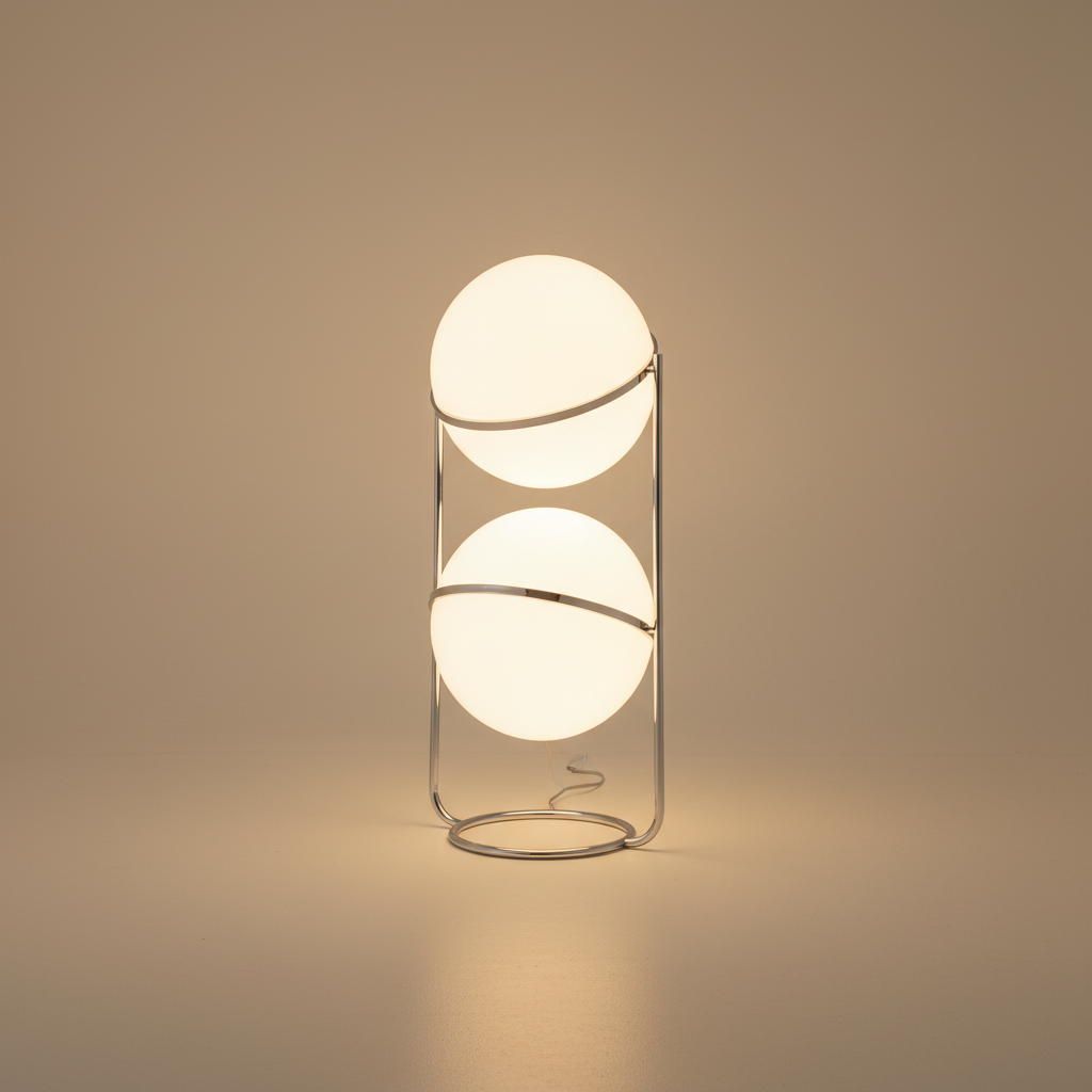 LunaGlow Contemporary Glass Pendant Light with Silver Accents