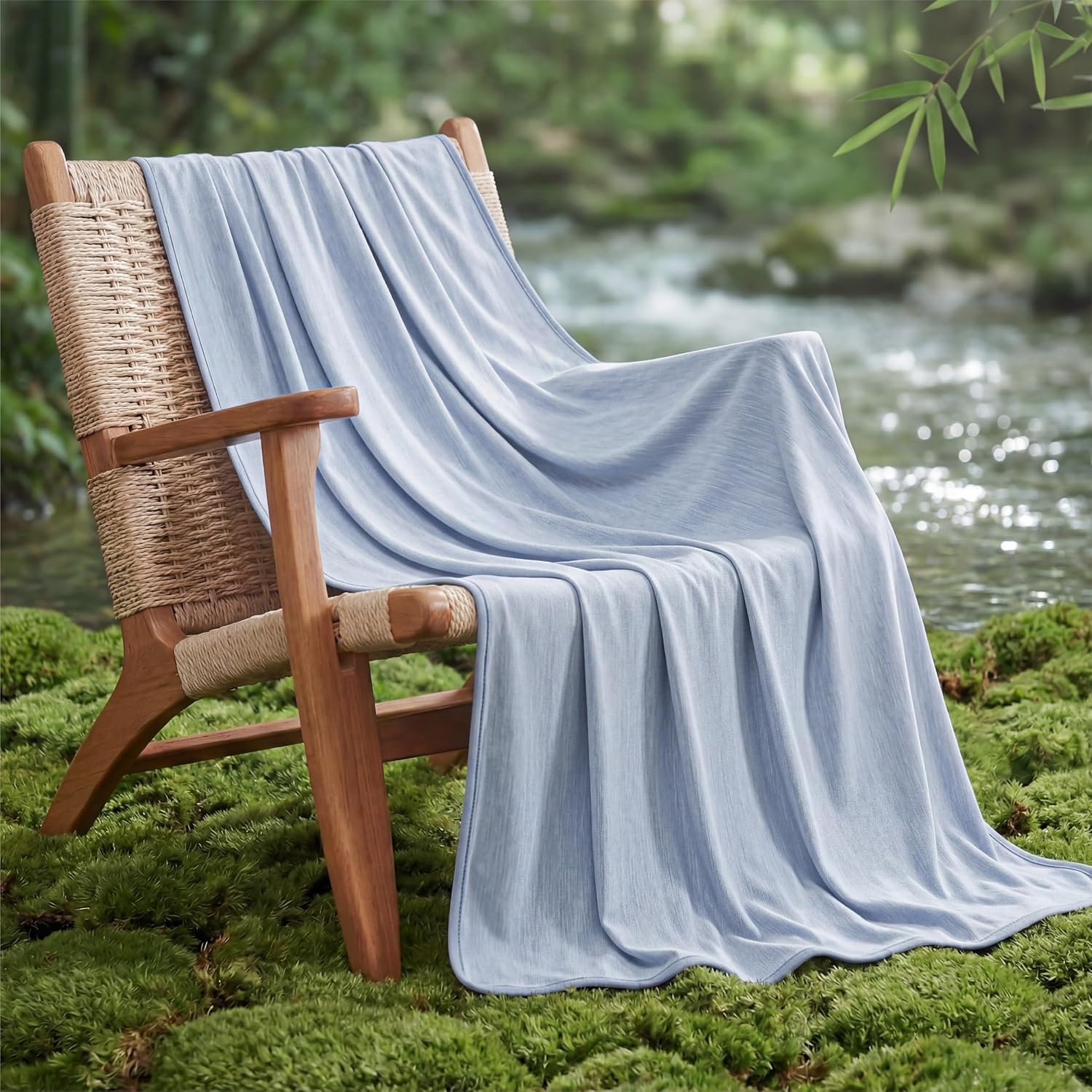 Lightweight Summer Cooling Blanket for Hot Sleepers – Bamboo Rayon Throw