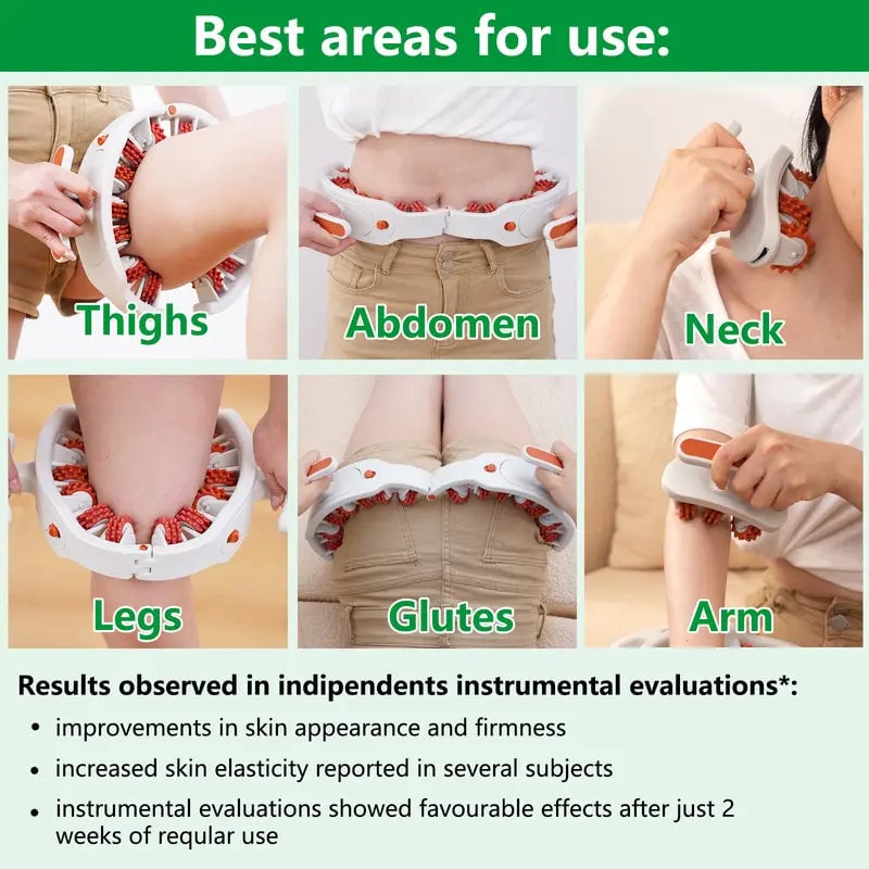 Deep-Tissue Massage Roller for Cellulite | 360° Adjustable Width Tool