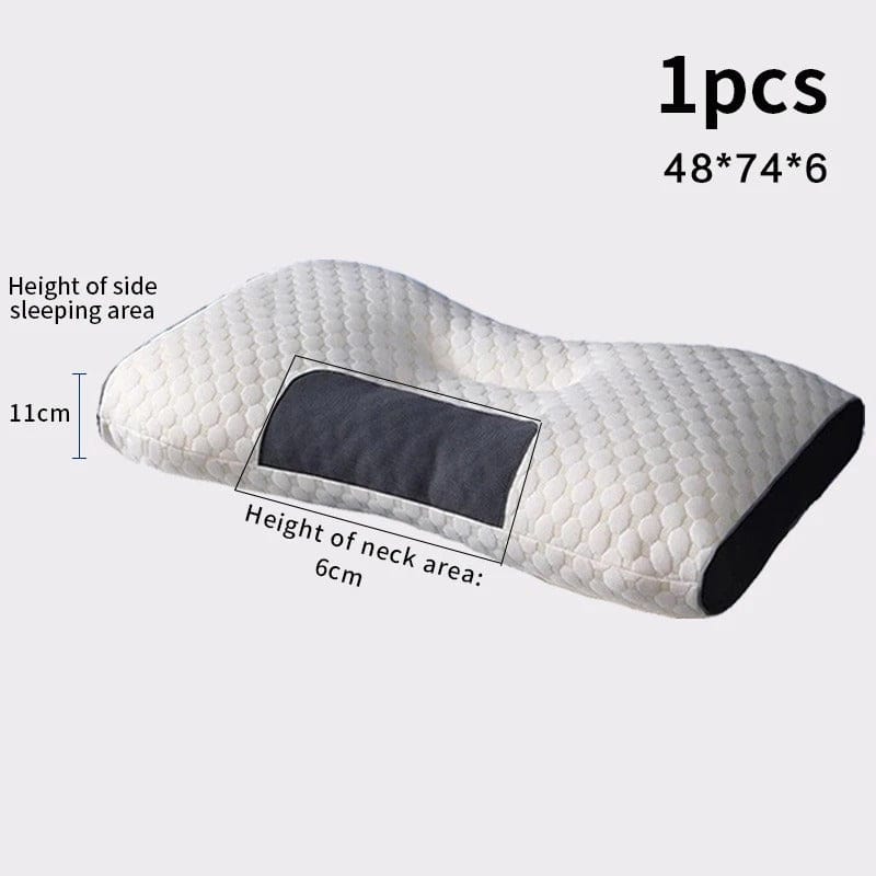 Memory Foam Neck Pillow for Cervical Support – Medium & Large Sizes, Washable Cover
