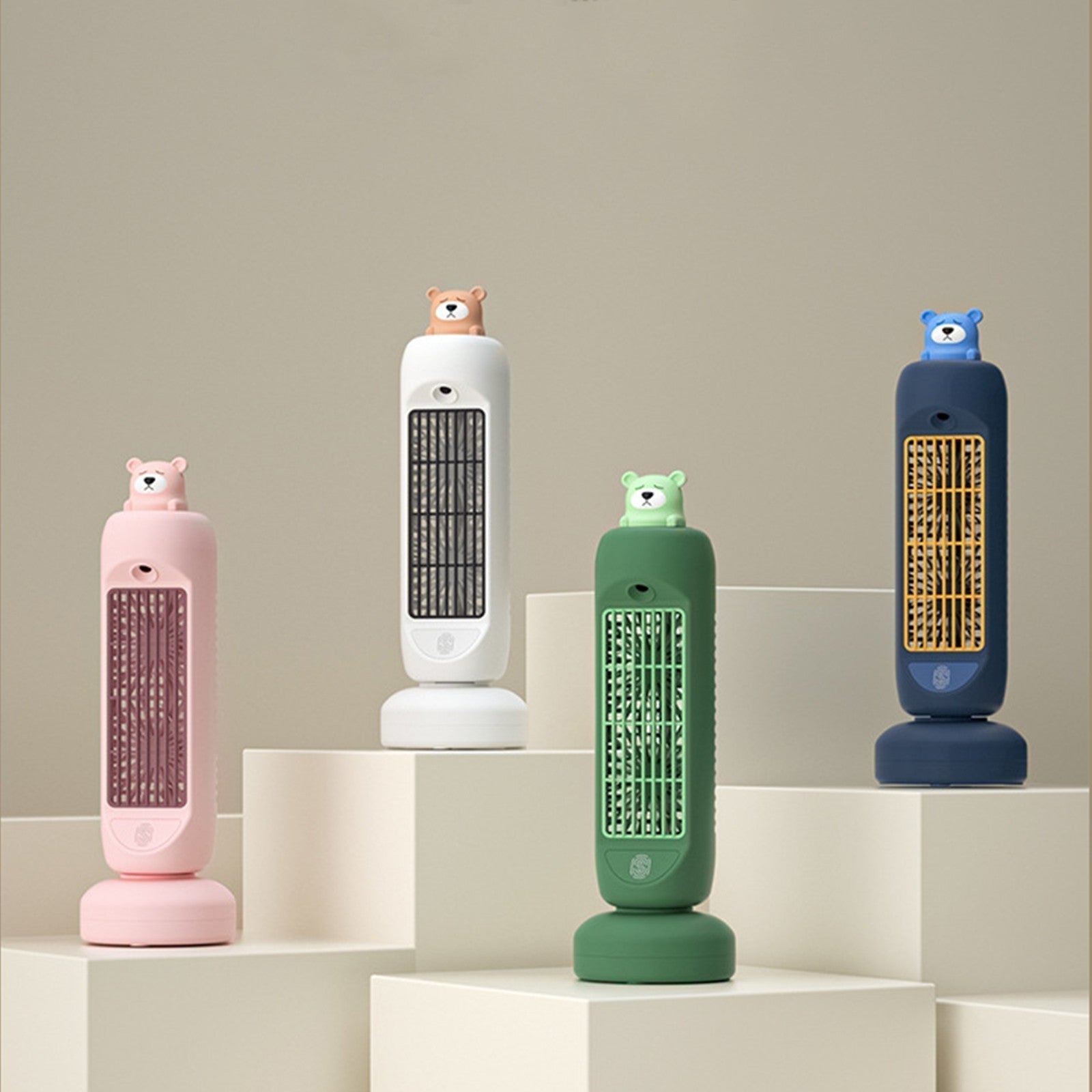 Mini Bear Air Cooler and Humidifier Fan – 3-Speed Compact Design