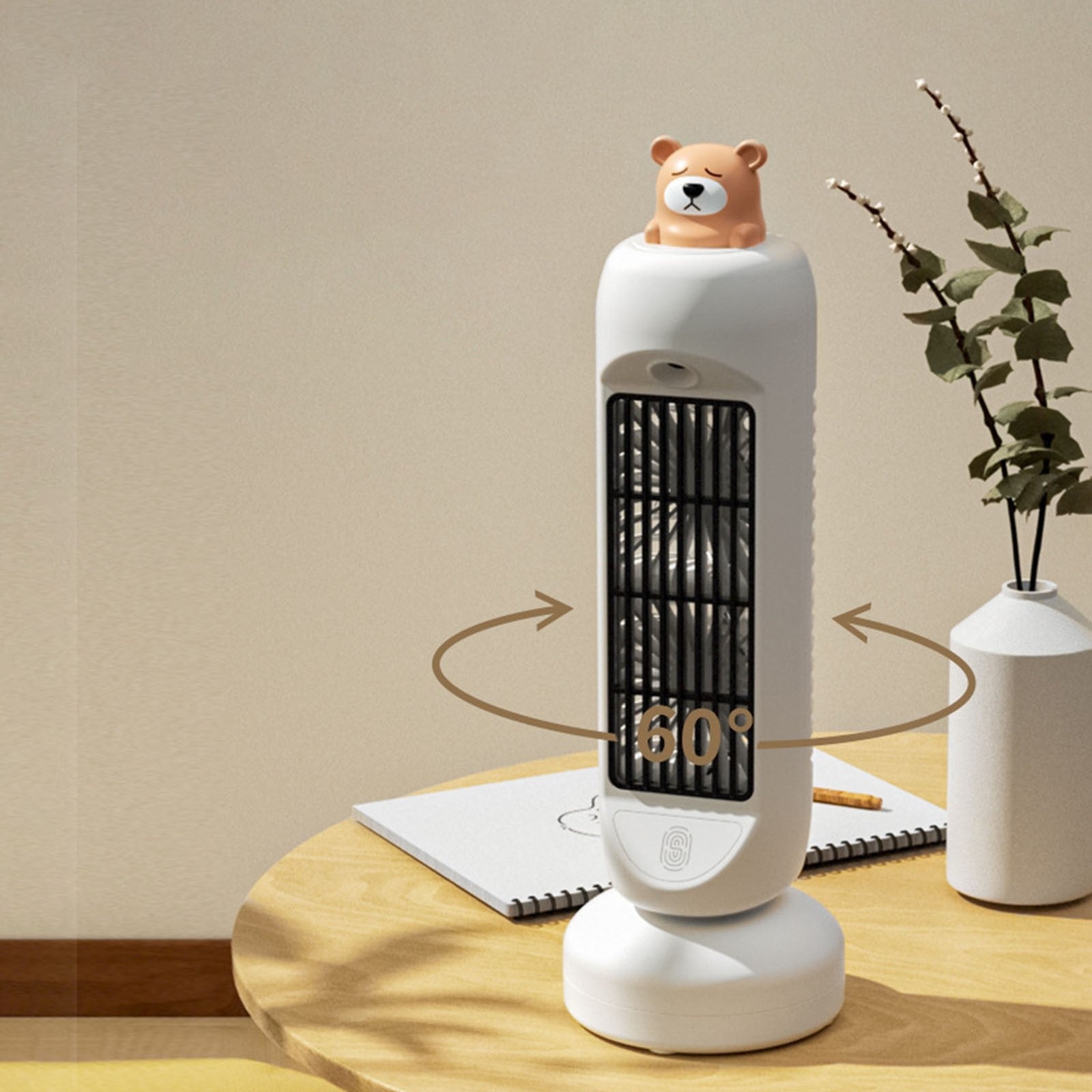 Mini Bear Air Cooler and Humidifier Fan – 3-Speed Compact Design