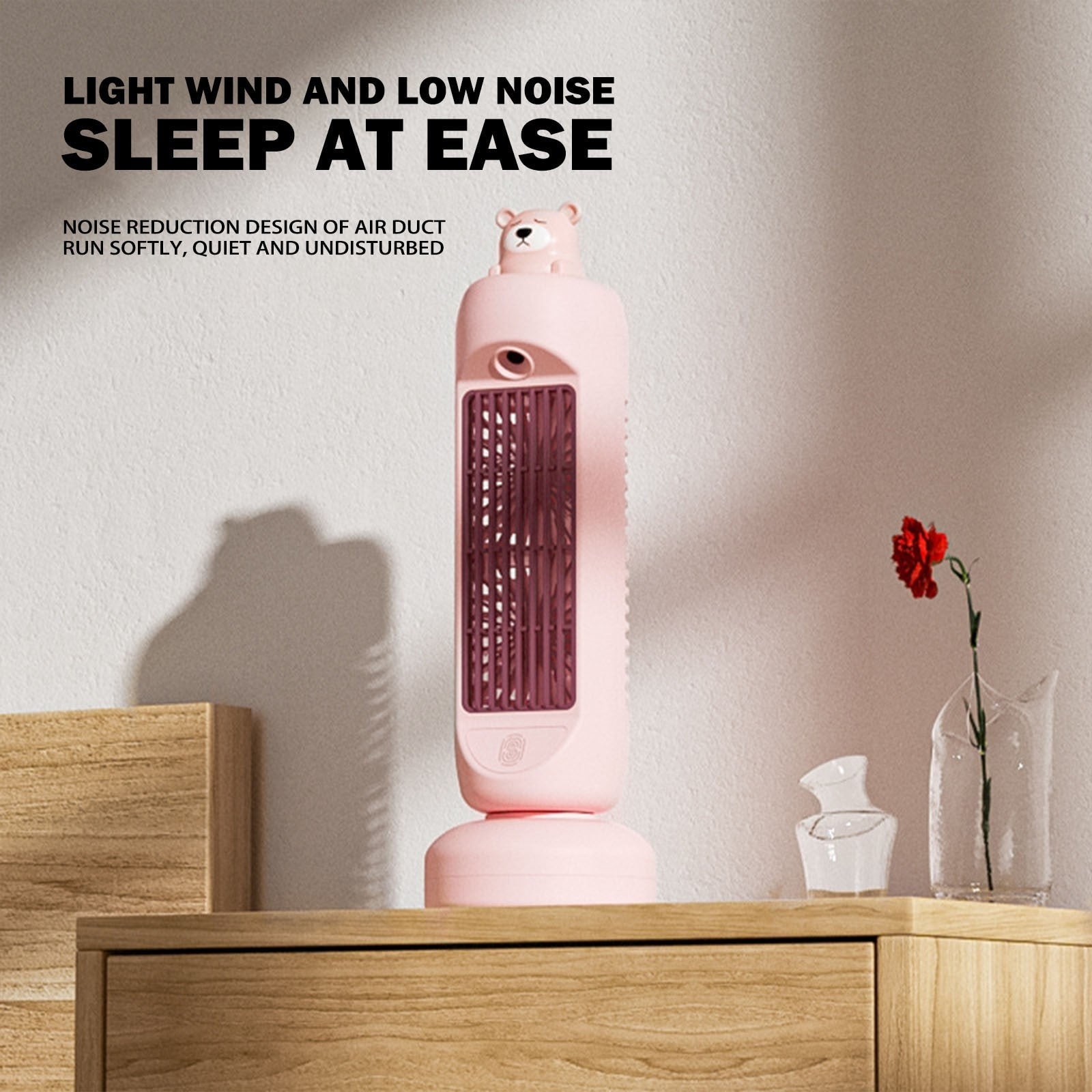 Mini Bear Air Cooler and Humidifier Fan – 3-Speed Compact Design