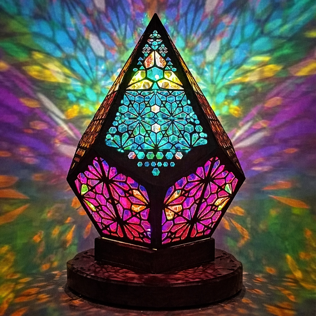 Vivid Illumination: 3D Projection USB Lamp for Home & Events