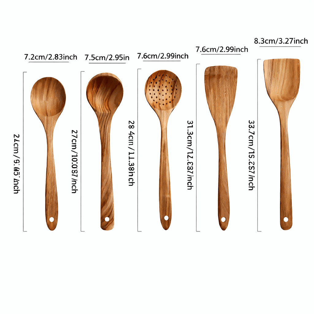 EcoCraft Wooden Cooking Utensils - Stylish & Durable Essentials