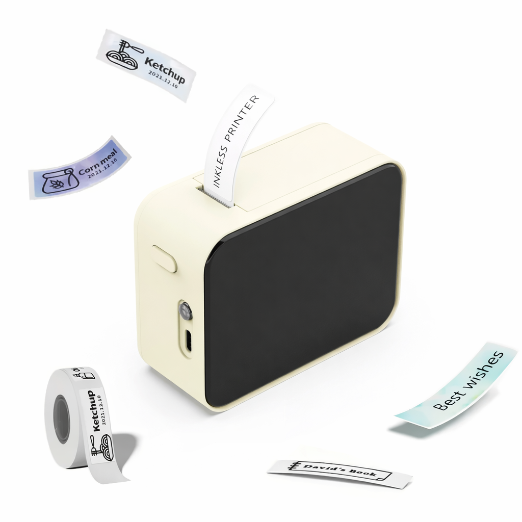 Compact Bluetooth Thermal Label Maker - Your On-the-Go Organizer
