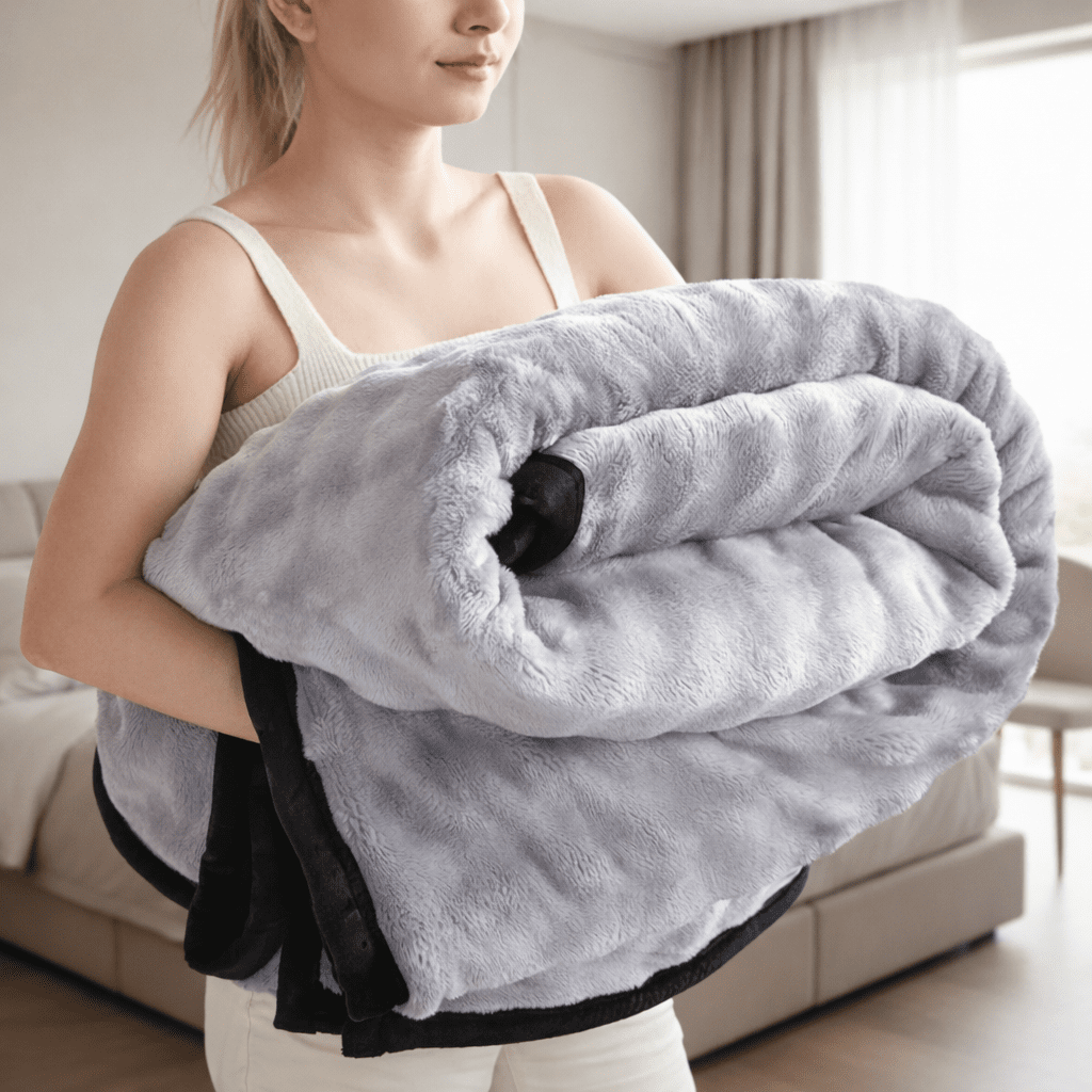 SnuggleSoft Reversible Plush Fleece Blanket for Ultimate Comfort