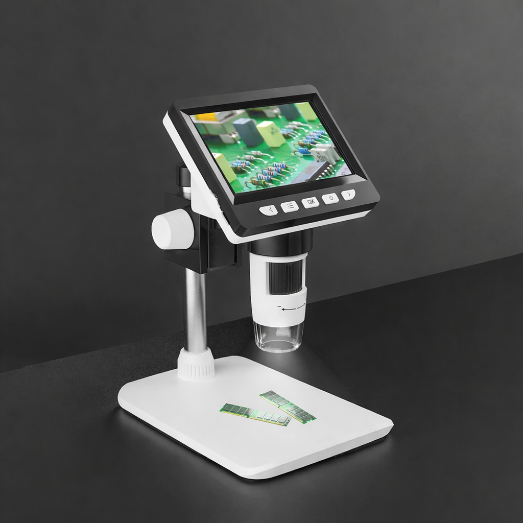Compact 4.3-Inch USB Digital Microscope for Precision Tasks