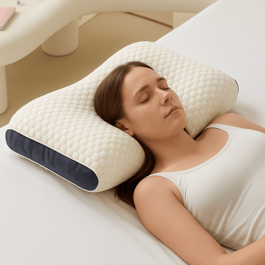 ErgoCloud Contoured Support Pillow for Neck and Back Relief