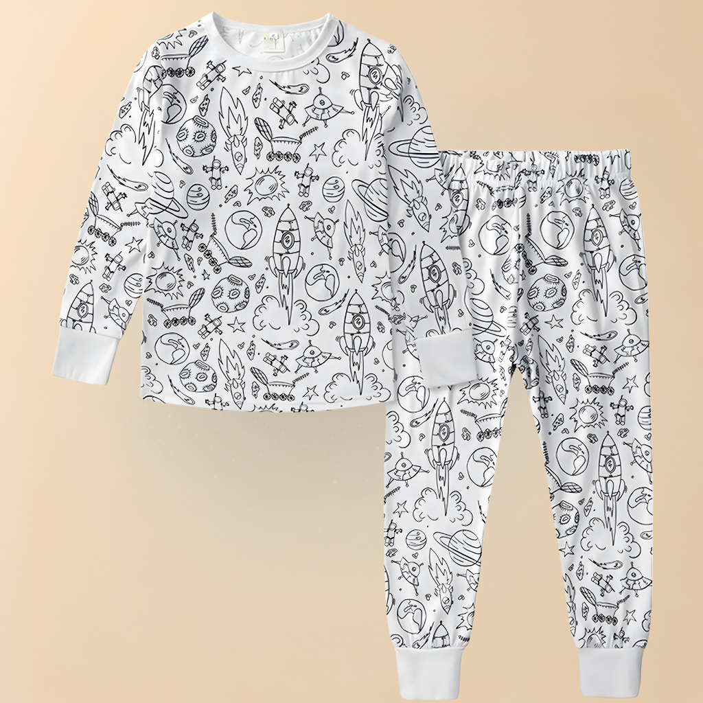 Creative Holiday Pajama Set for Kids – Color Your Dreams
