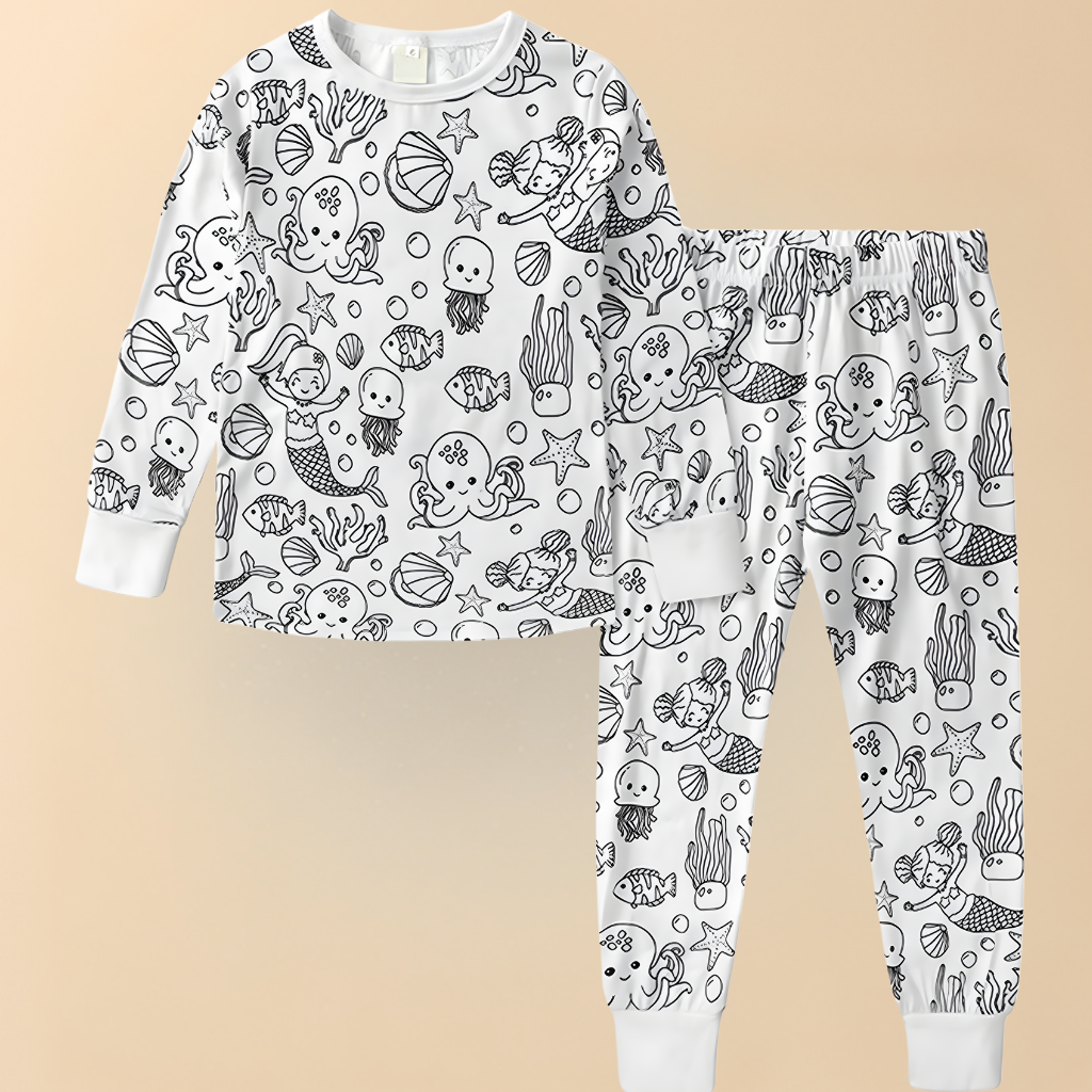 Creative Holiday Pajama Set for Kids – Color Your Dreams