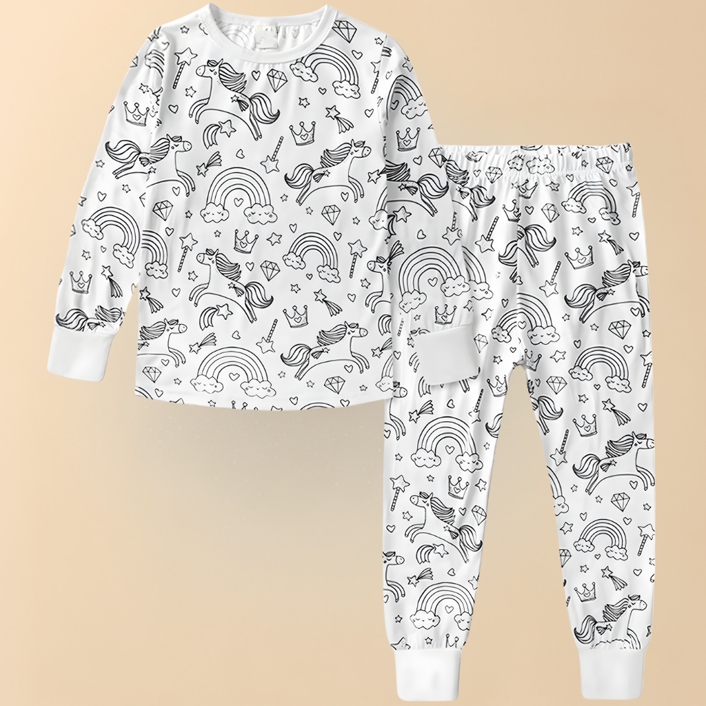 Creative Holiday Pajama Set for Kids – Color Your Dreams