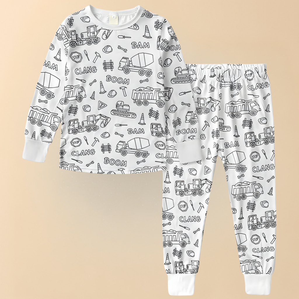 Creative Holiday Pajama Set for Kids – Color Your Dreams
