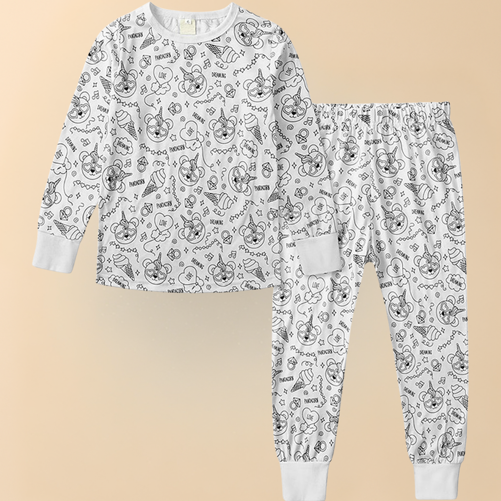 Creative Holiday Pajama Set for Kids – Color Your Dreams