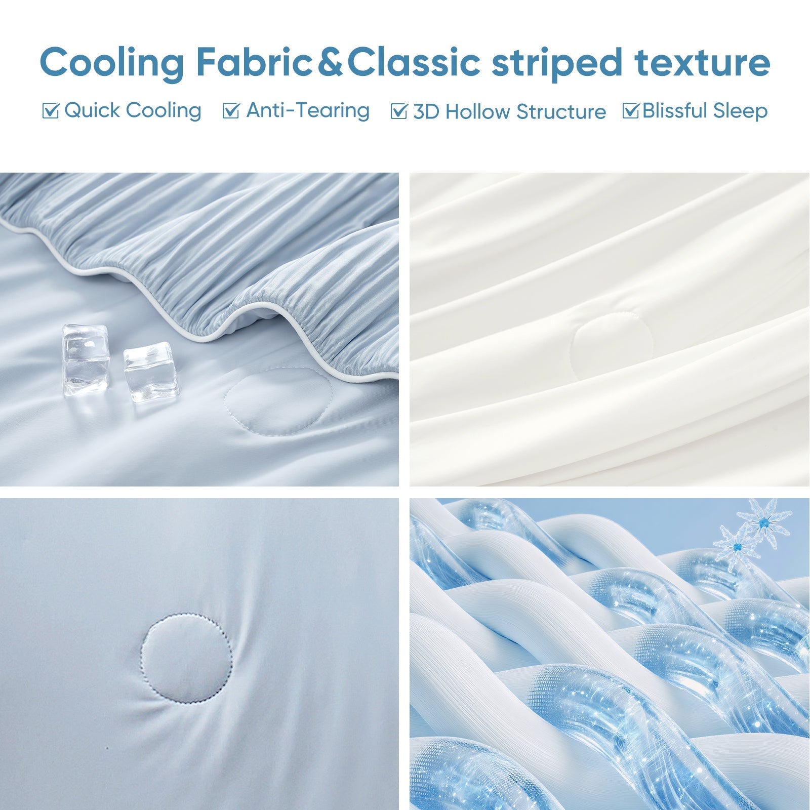 Lightweight Cooling Comforter with Enhanced Airflow for Warm Sleepers