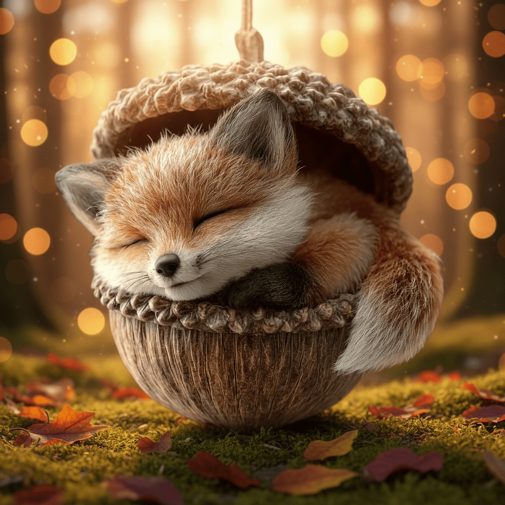 Charming Forest Creature Acorn Ornaments for Holiday Cheer