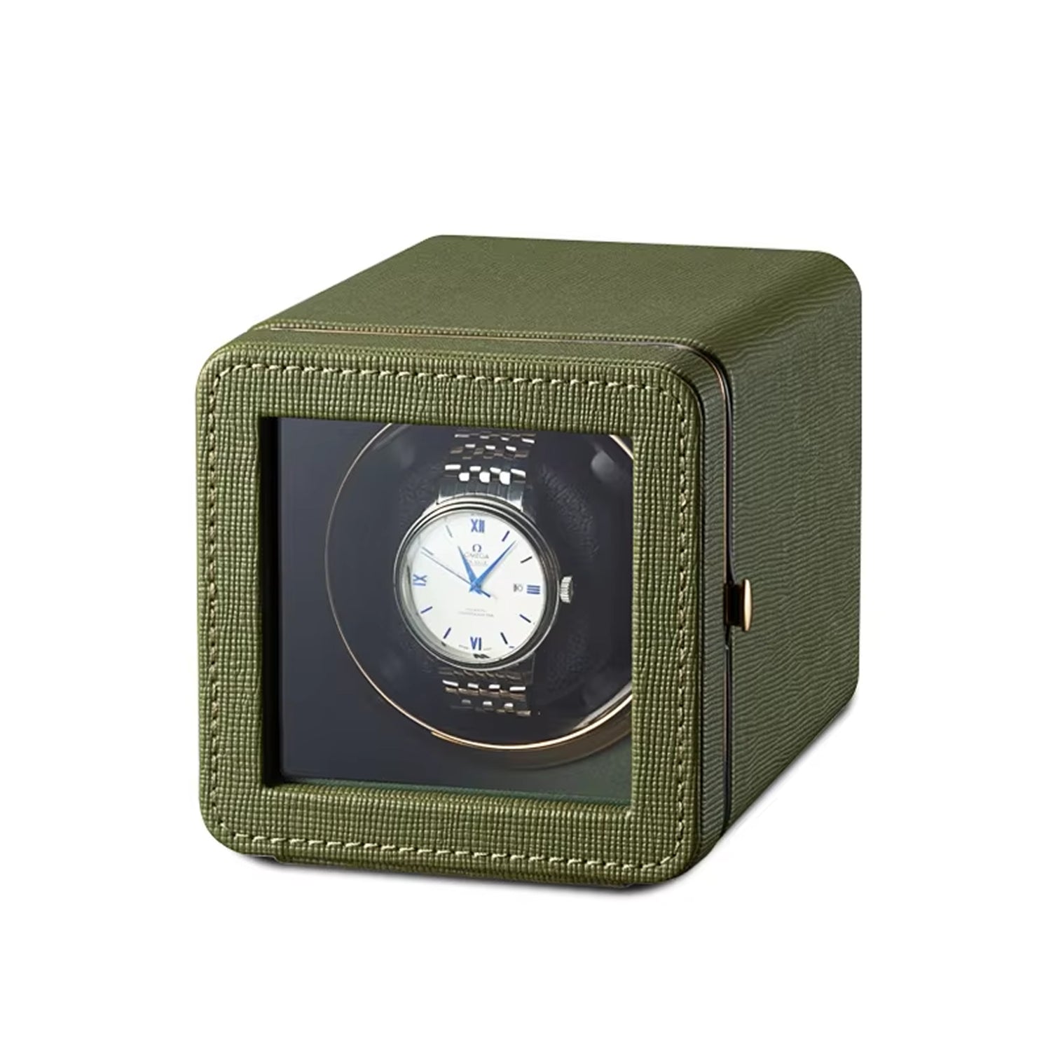 Watch Winder with 5 Rotation Settings – USB Type-C, Silent Motor, PU Leather