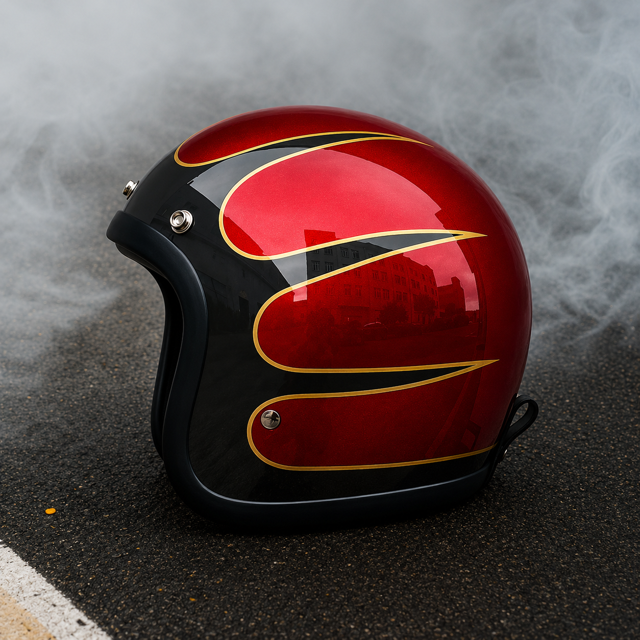 Lightweight Vintage Motorcycle Helmet – DOT & ECE Certified for Safety