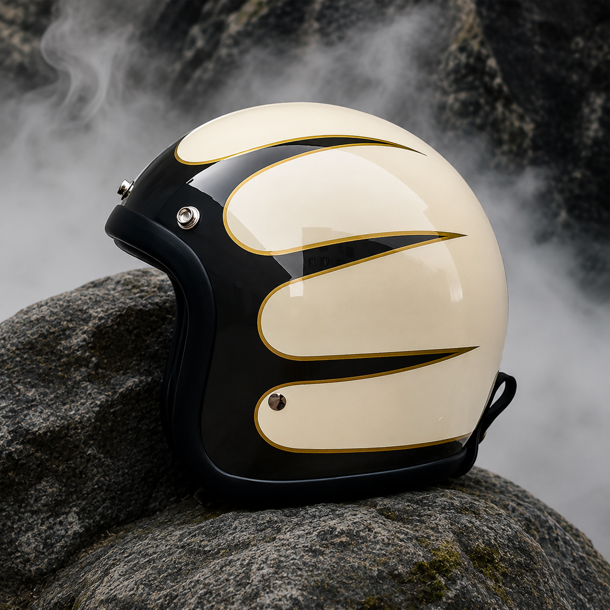 Lightweight Vintage Motorcycle Helmet – DOT & ECE Certified for Safety