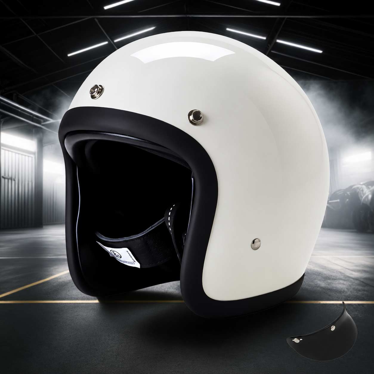 Lightweight Vintage Motorcycle Helmet – DOT & ECE Certified for Safety