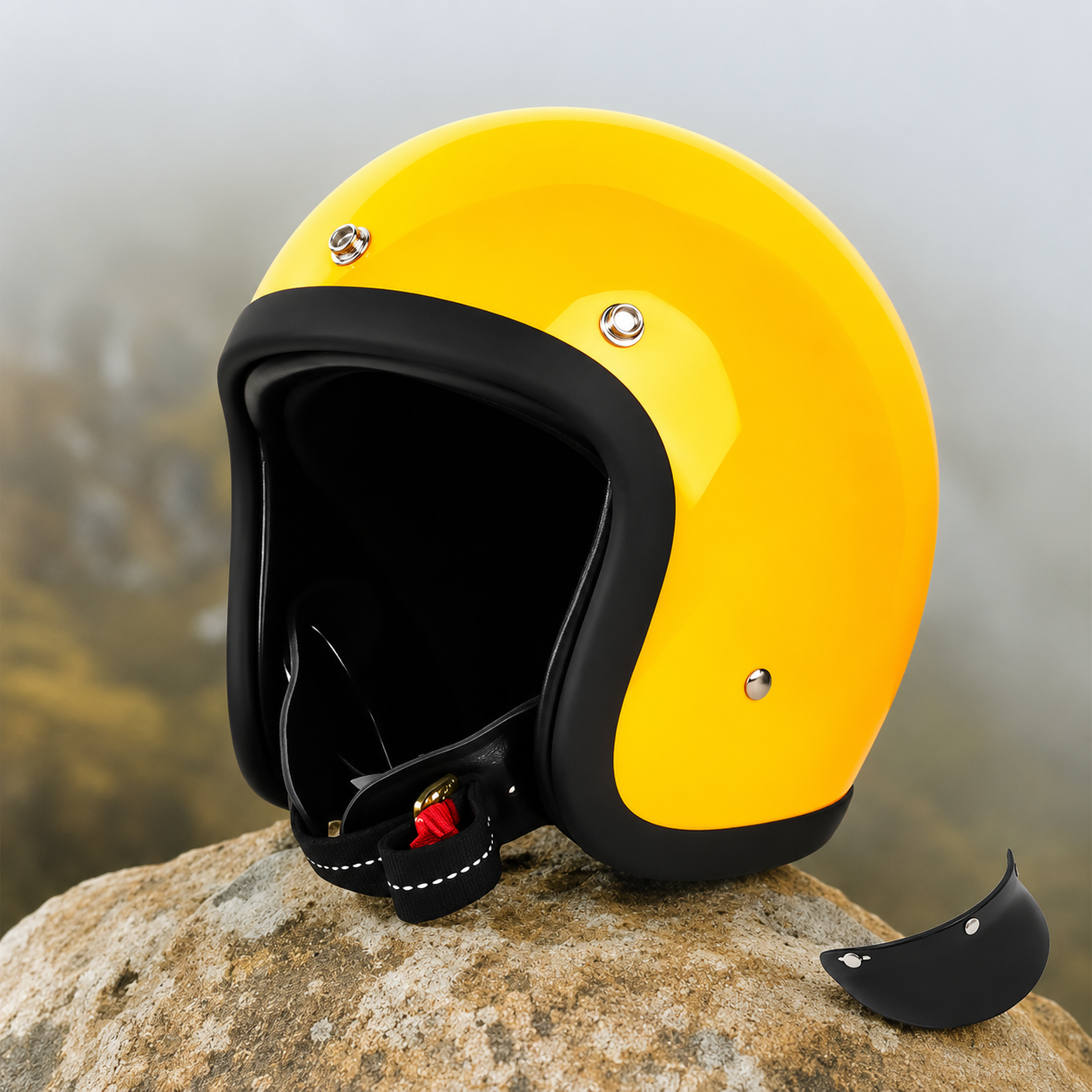 Lightweight Vintage Motorcycle Helmet – DOT & ECE Certified for Safety