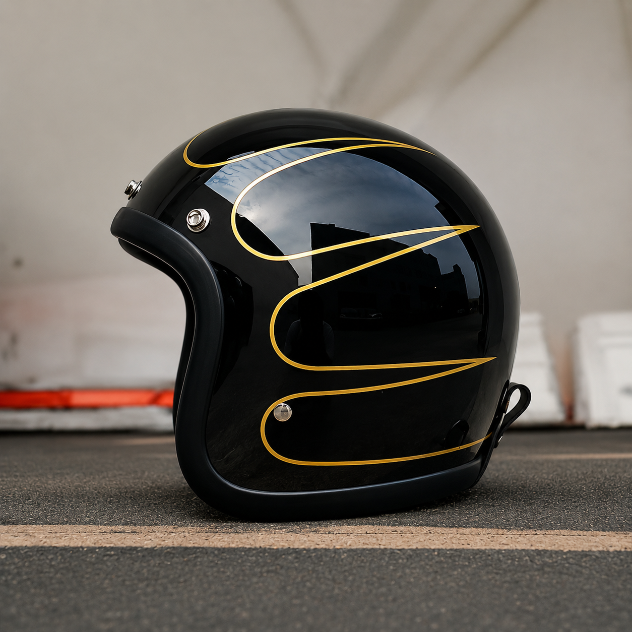 Lightweight Vintage Motorcycle Helmet – DOT & ECE Certified for Safety