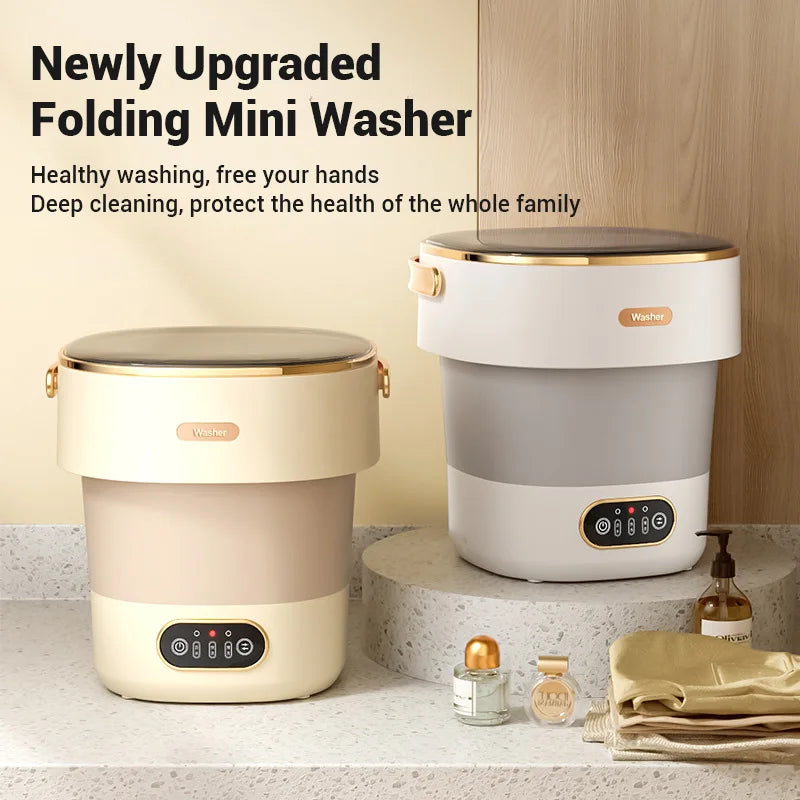 Portable Compact Washing Machine for Travel - Foldable Design for Small Spaces