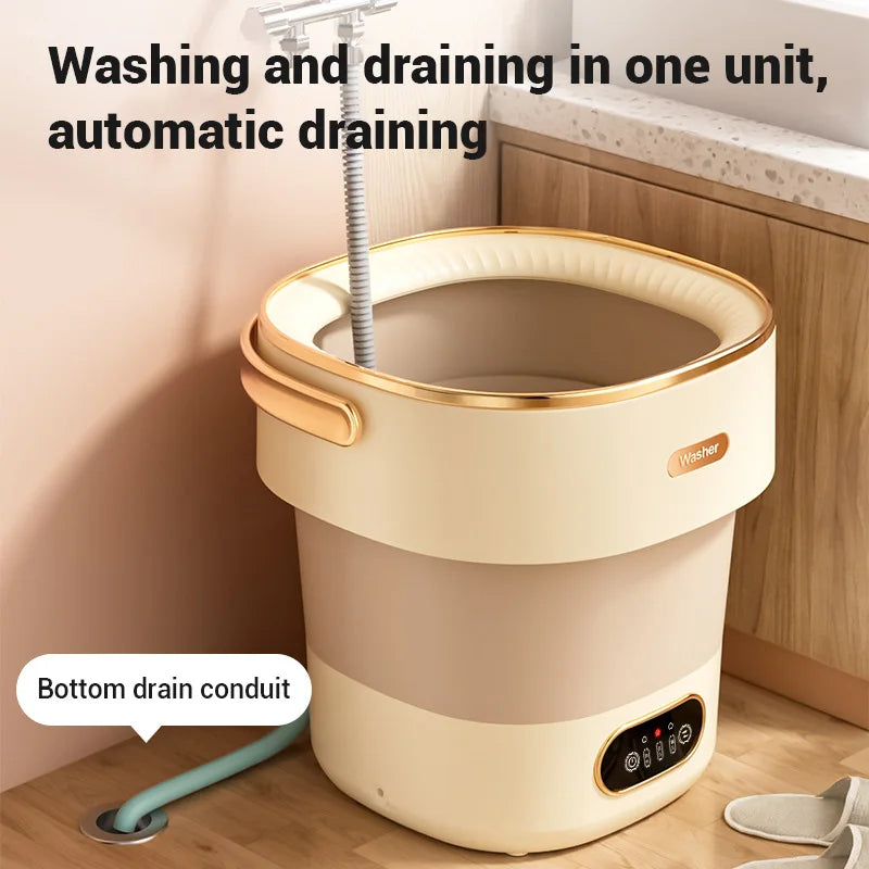 Portable Compact Washing Machine for Travel - Foldable Design for Small Spaces