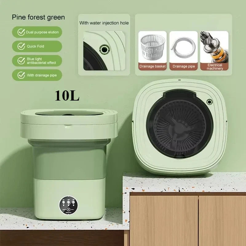 Portable Compact Washing Machine for Travel - Foldable Design for Small Spaces