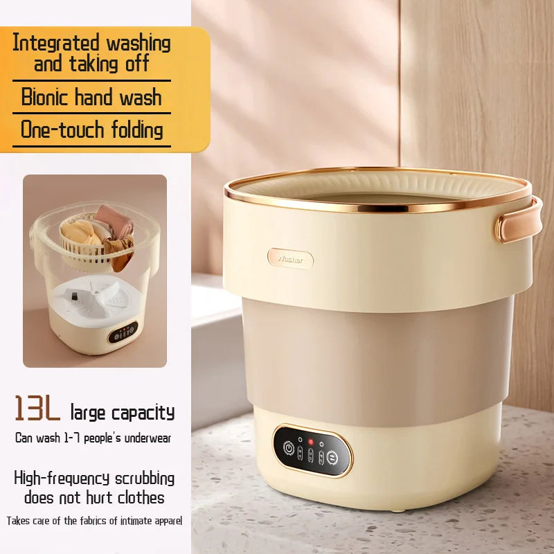 Portable Compact Washing Machine for Travel - Foldable Design for Small Spaces
