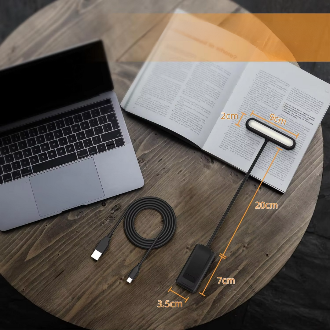 Clip-On LED Lamp with Adjustable Brightness and Color Settings